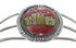 Multicolor Native American Village Design Silver Cuff Bracelet CX50158